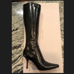 Jimmy Choo Black Leather Peony Forma 468t Tacco 85